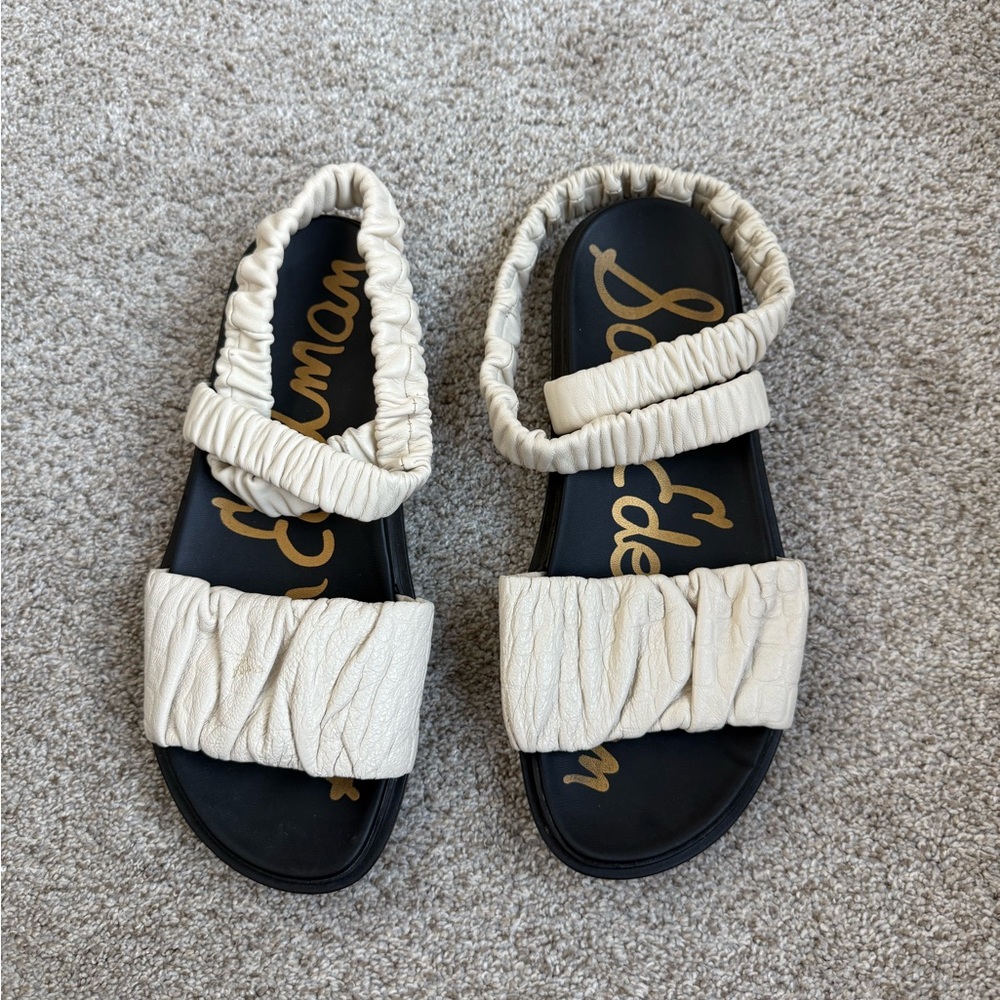 Sam Edelman Cream Chunky Sandals